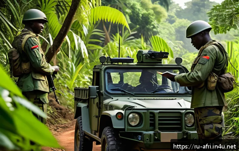 중앙아프리카 공화국 프랑스와의 관계 - A vibrant scene depicting French and Central African Republic (CAR) military cooperation: French sol...